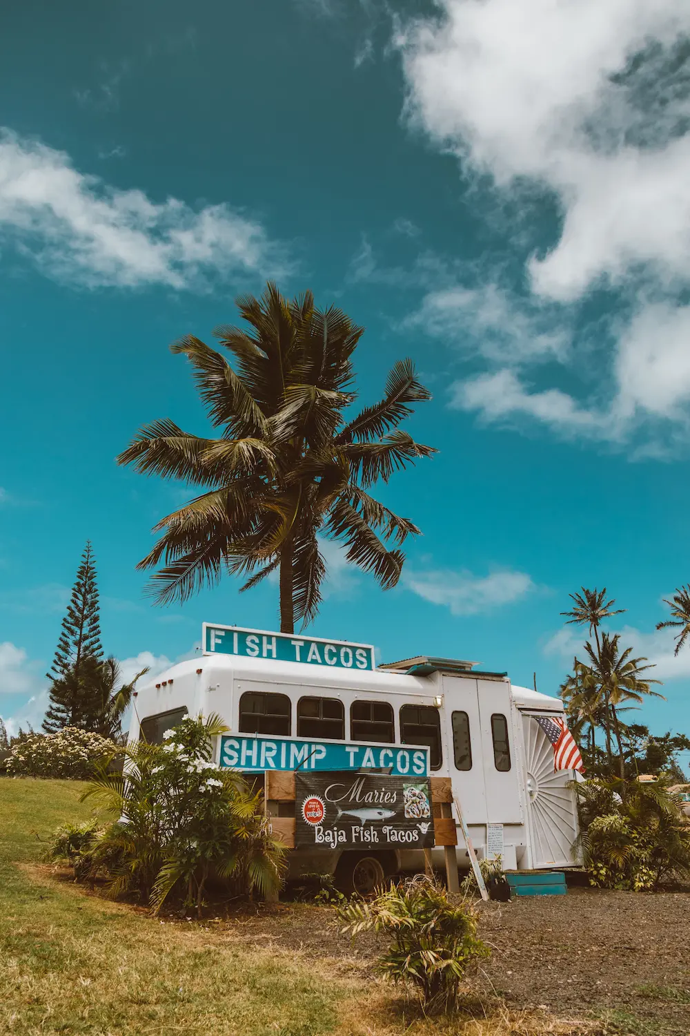 North shore Food truck selling fresh fish.