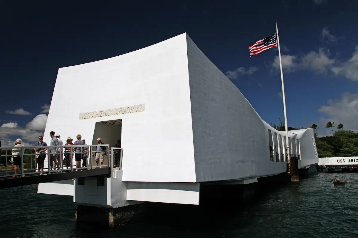 Private Pearl Harbor tour group at the USS Arizona Memorial