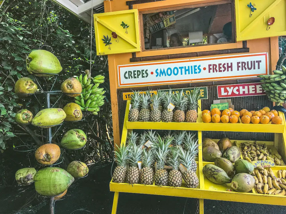 Fresh Island fruit stand on the North Shore of Oahu